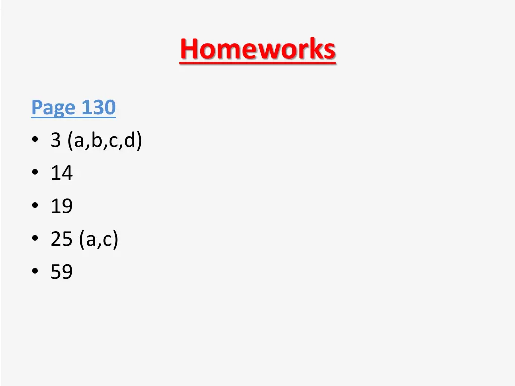 homeworks