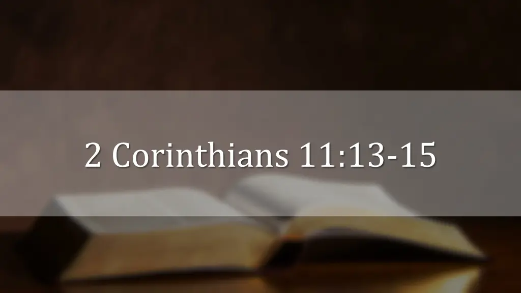 2 corinthians 11 13 15