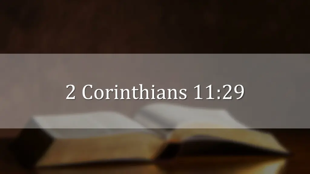 2 corinthians 11 29