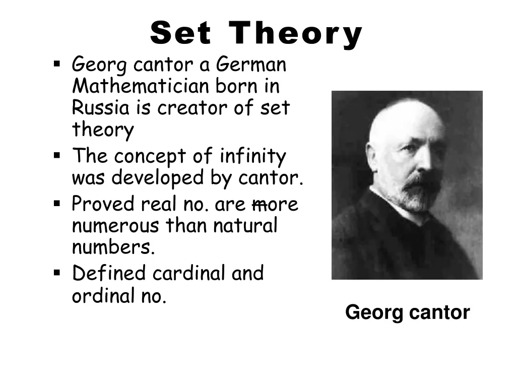 set theory georg cantor a german mathematician