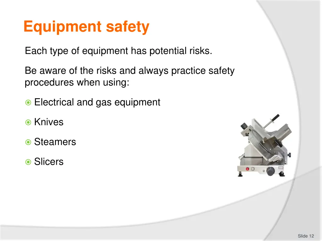 equipment safety