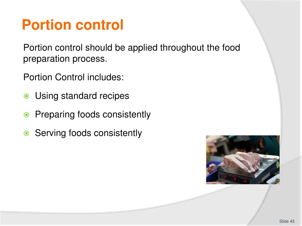 portion control