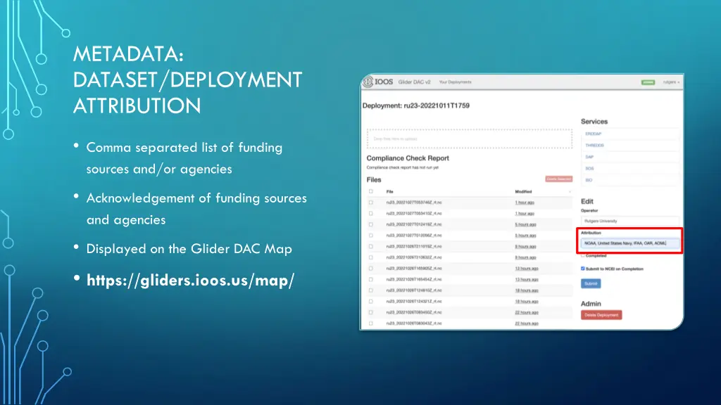 metadata dataset deployment attribution