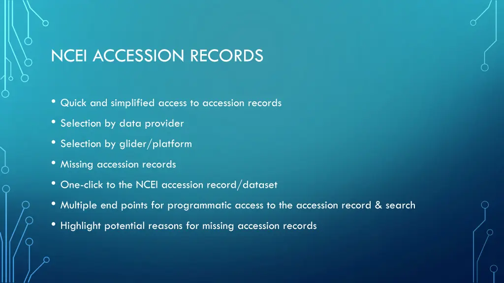 ncei accession records