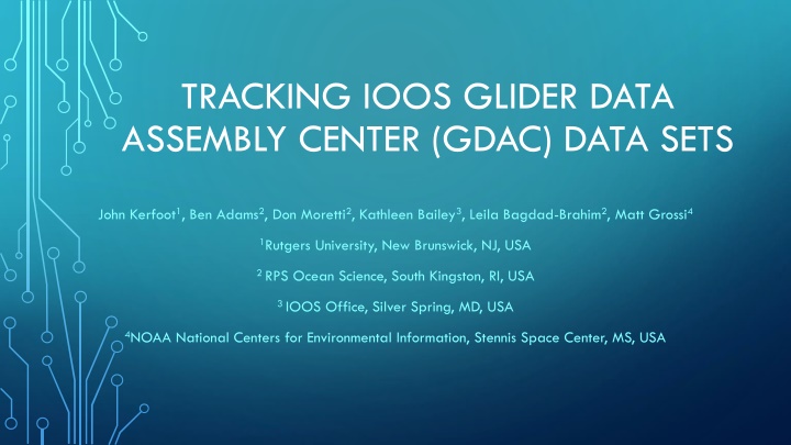 tracking ioos glider data assembly center gdac