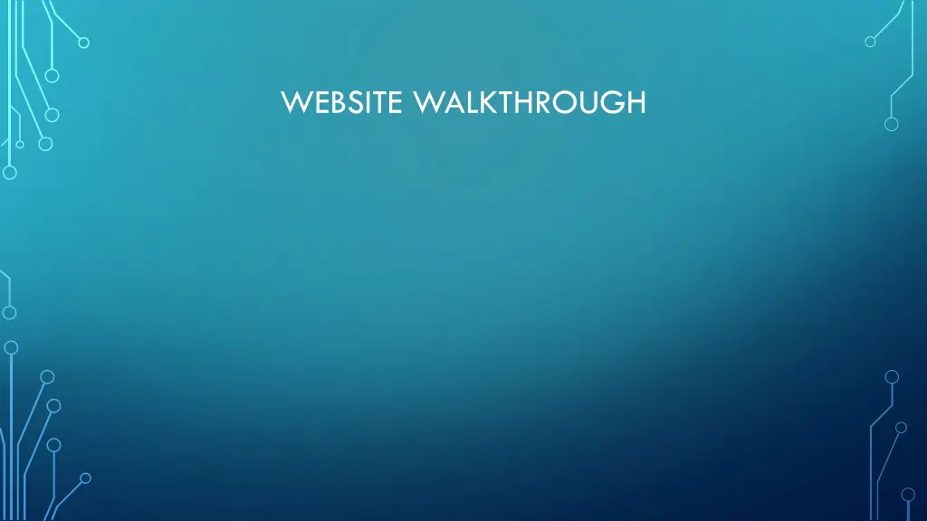 website walkthrough