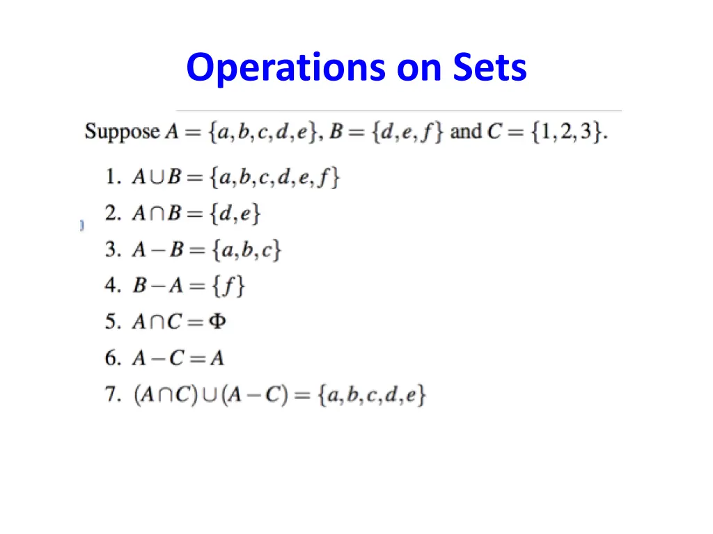 operations on sets 1