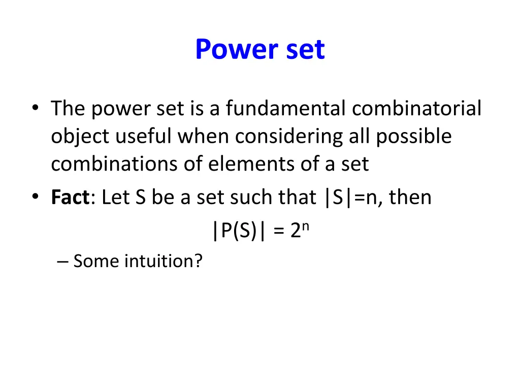 power set 1