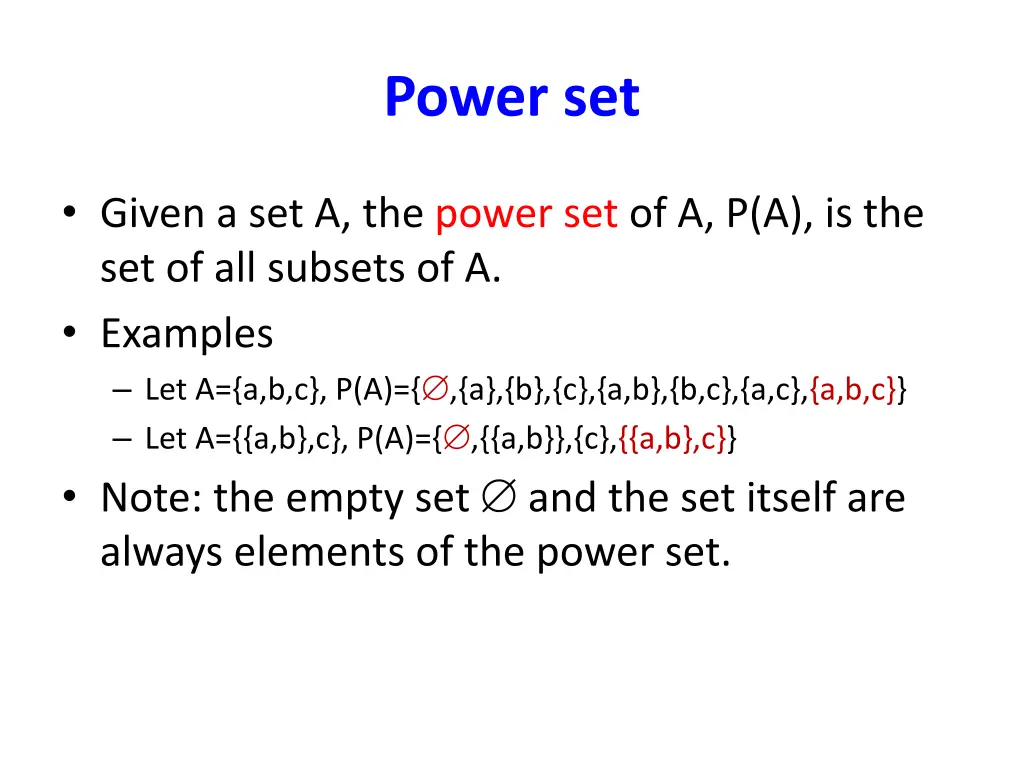 power set