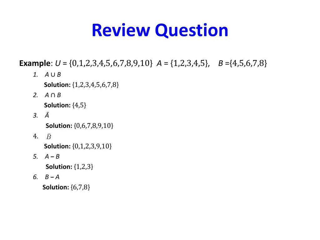 review question 1