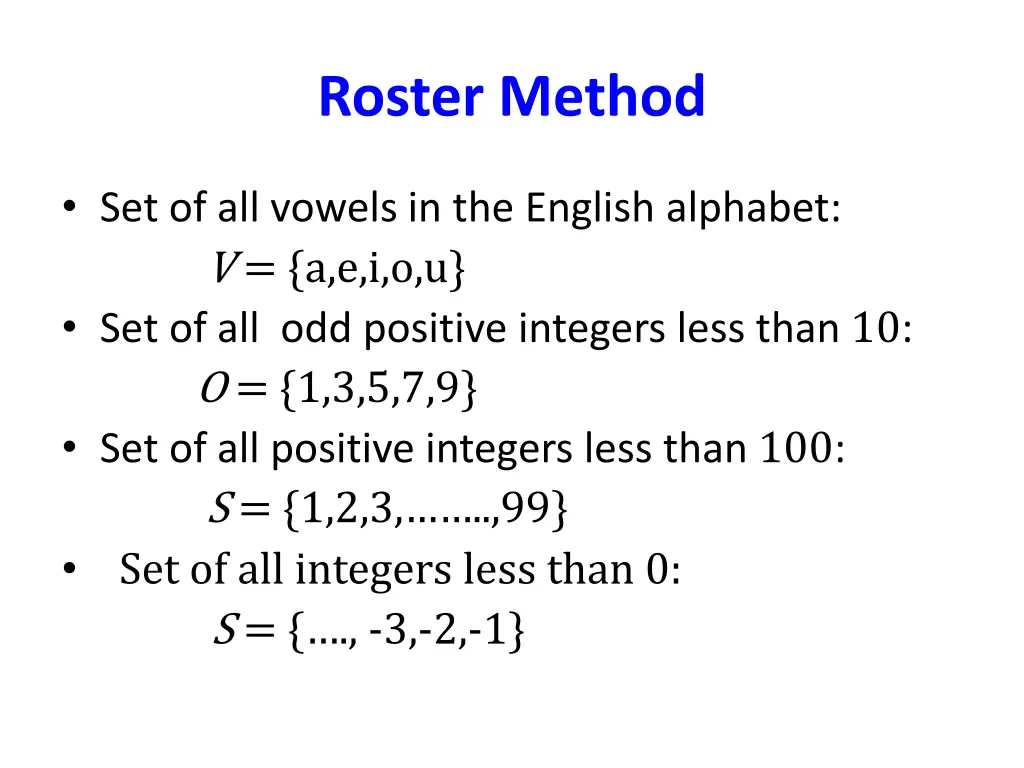 roster method