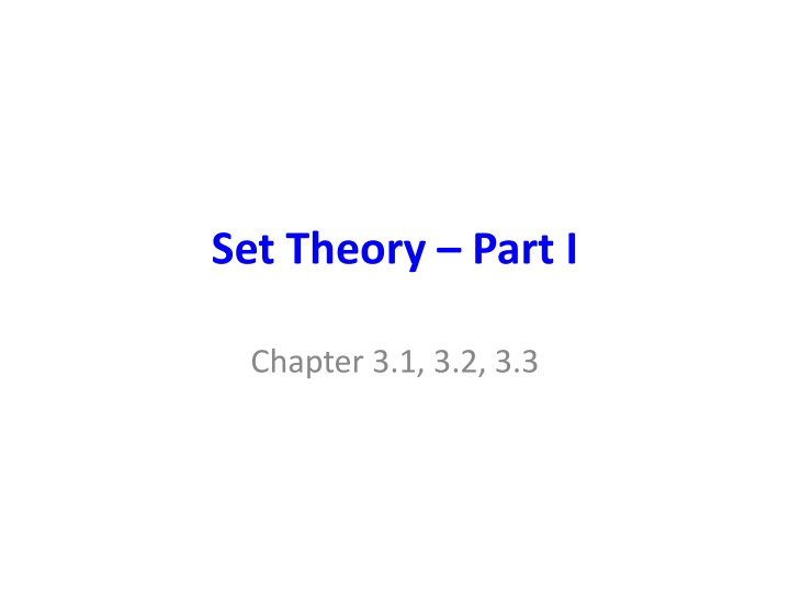 set theory part i