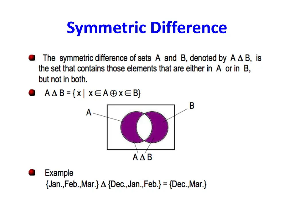 symmetric difference