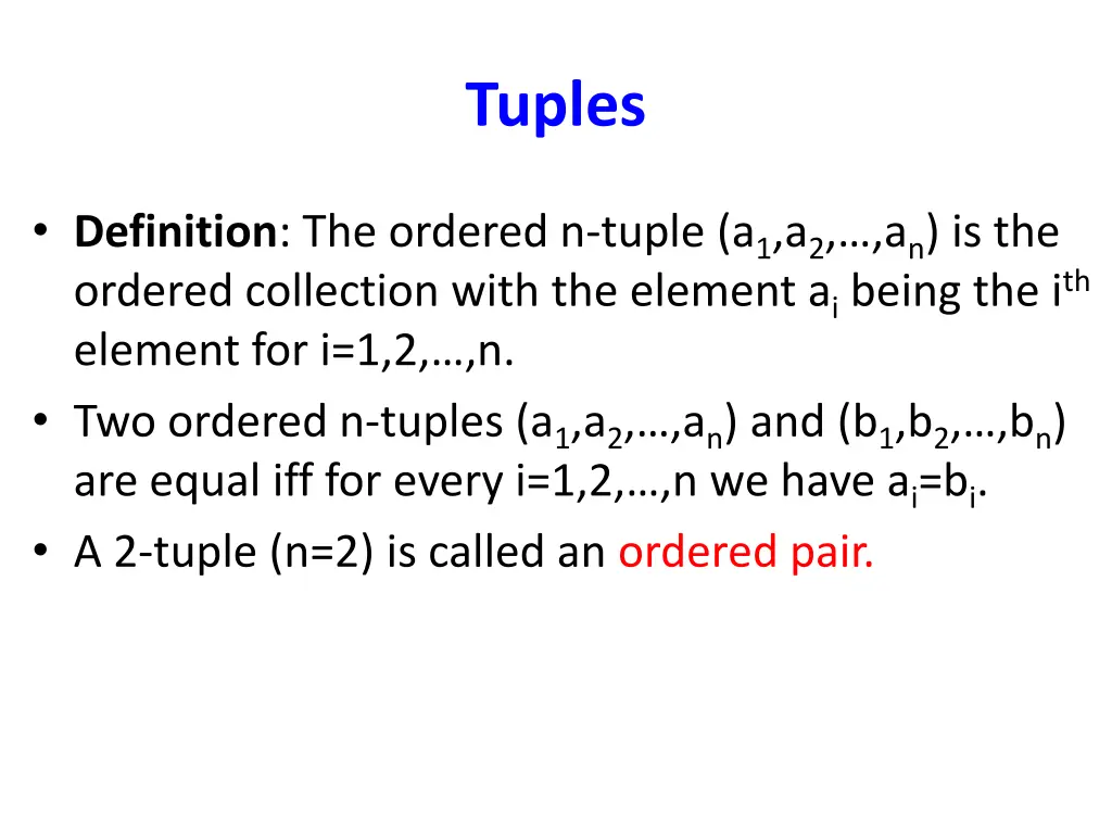 tuples