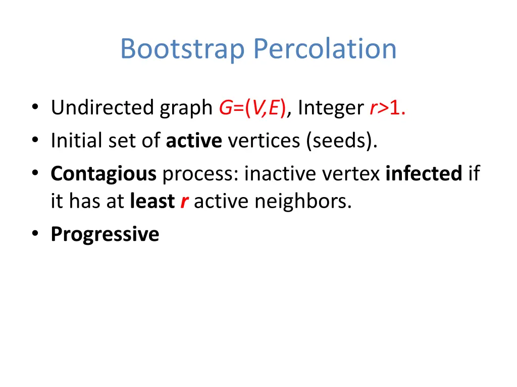 bootstrap percolation