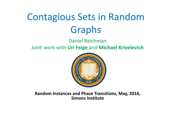 contagious sets in random graphs