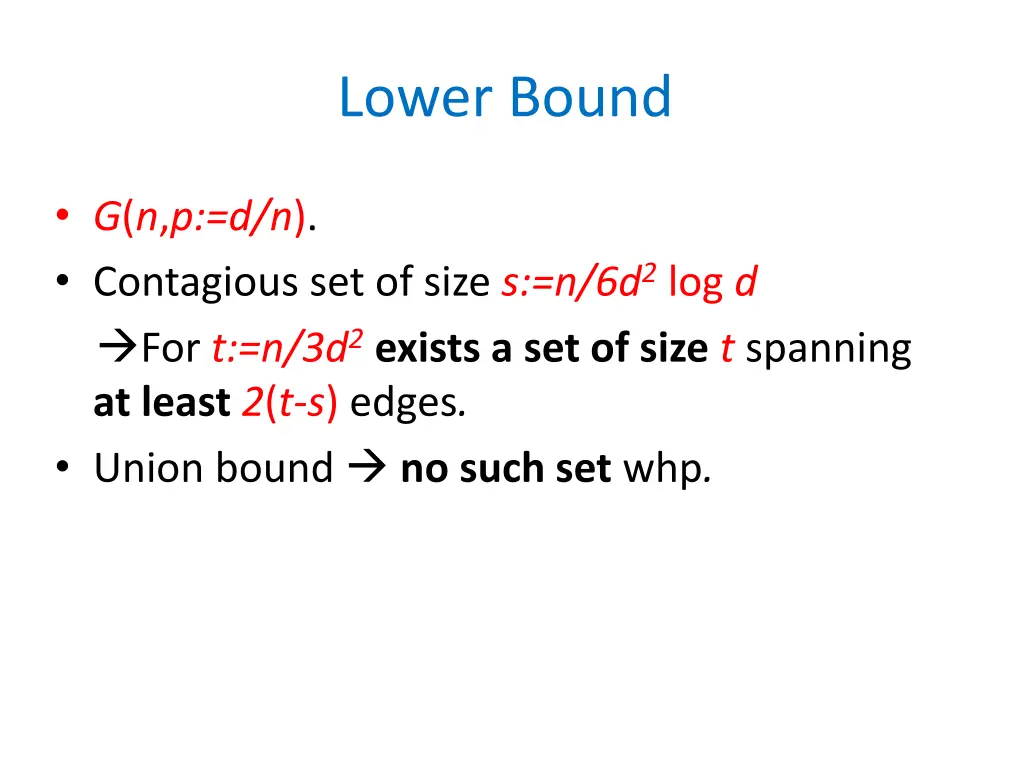 lower bound