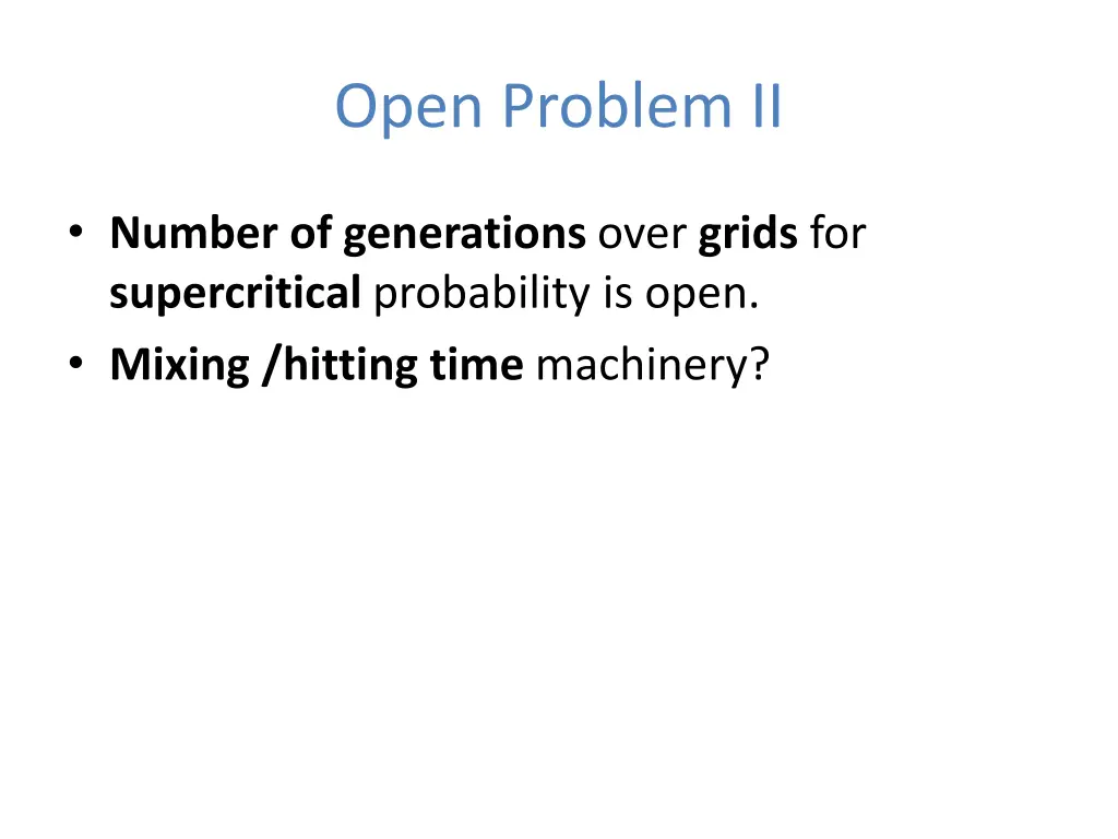 open problem ii