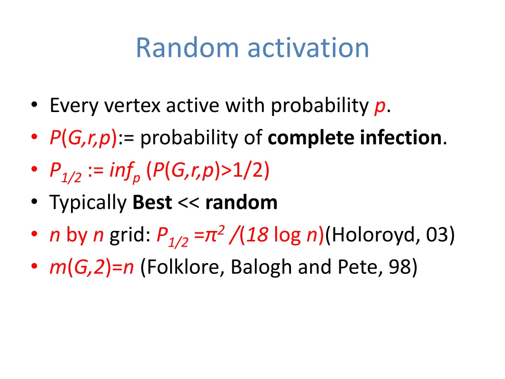 random activation