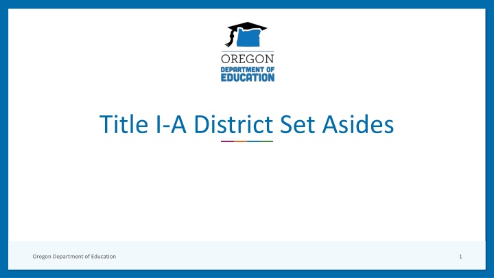 title i a district set asides