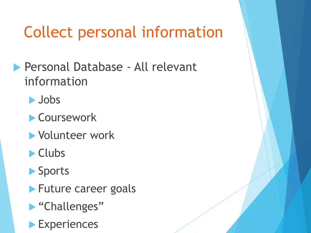 collect personal information