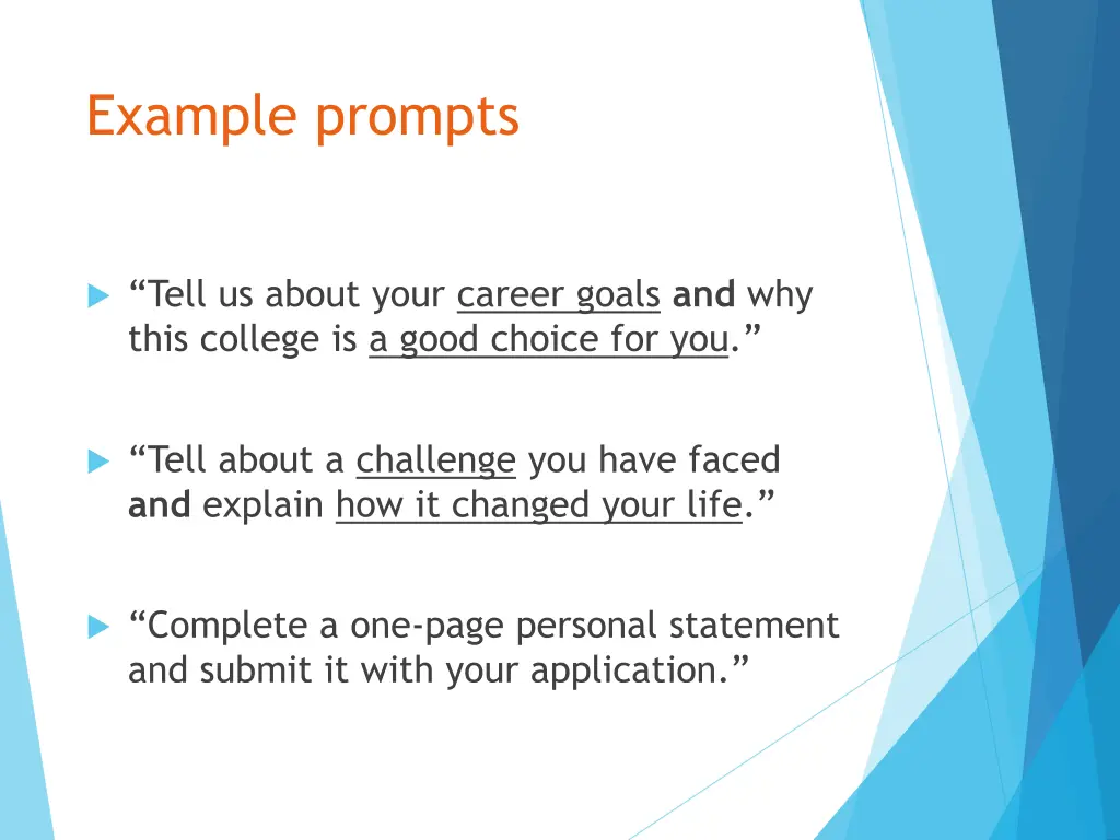 example prompts