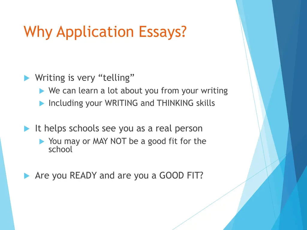 why application essays