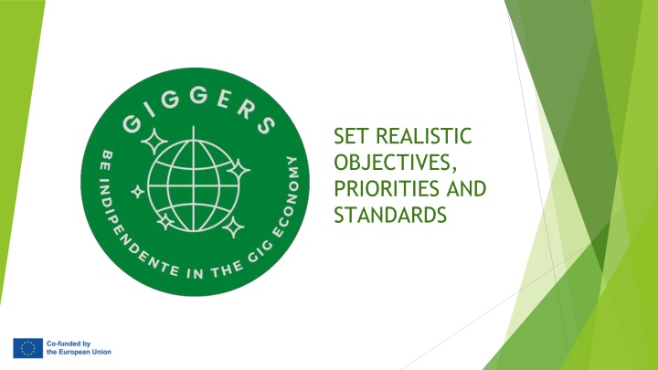 set realistic objectives priorities and standards