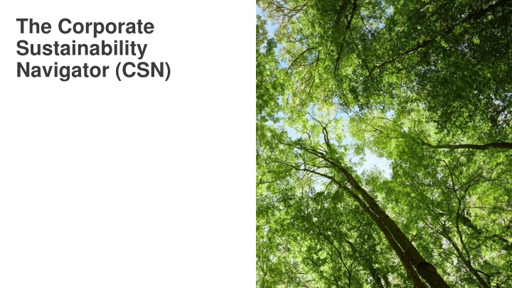 the corporate sustainability navigator csn