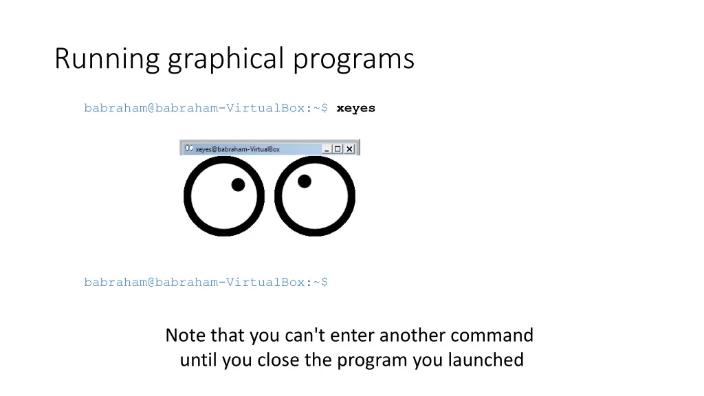 running graphical programs