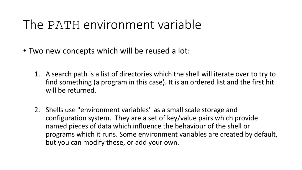 the path environment variable