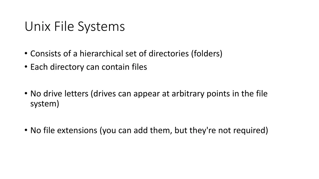 unix file systems