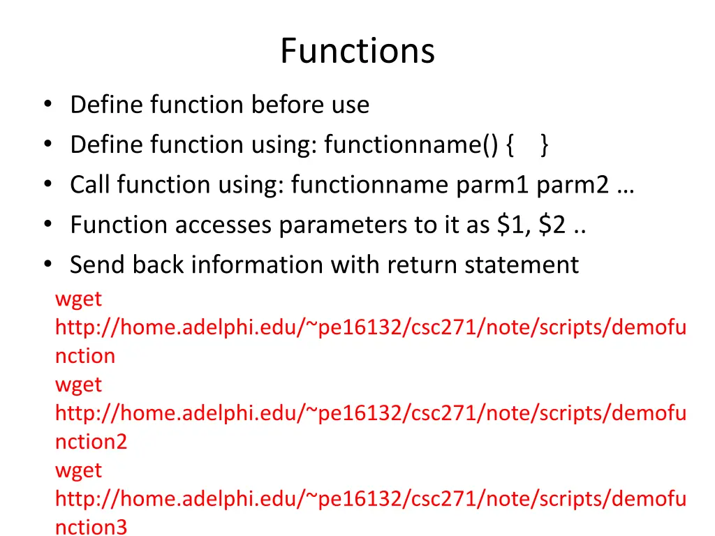 functions