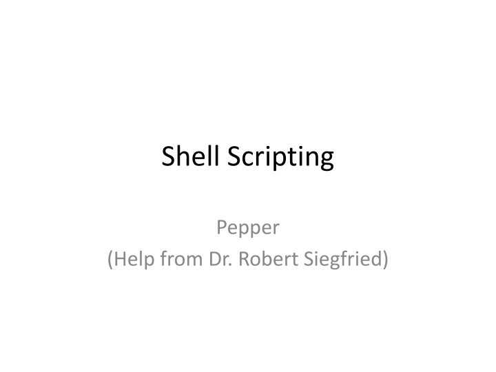 shell scripting