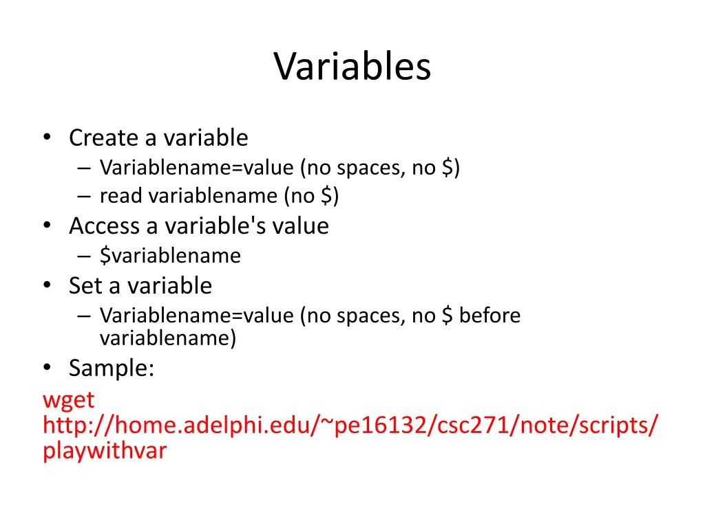 variables