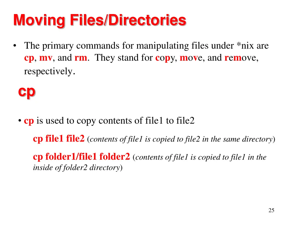 moving files directories