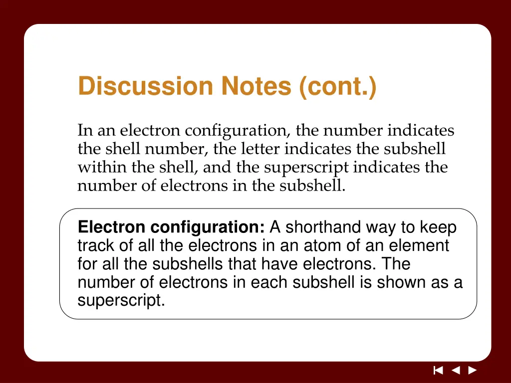 discussion notes cont