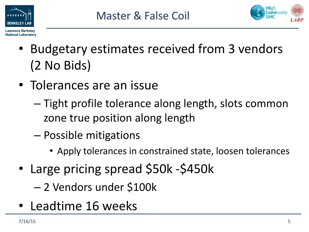 master false coil