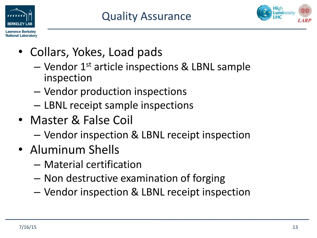 quality assurance