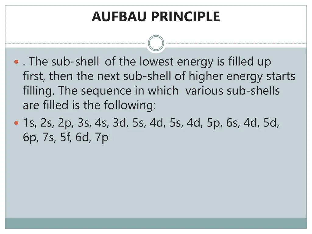 aufbau principle