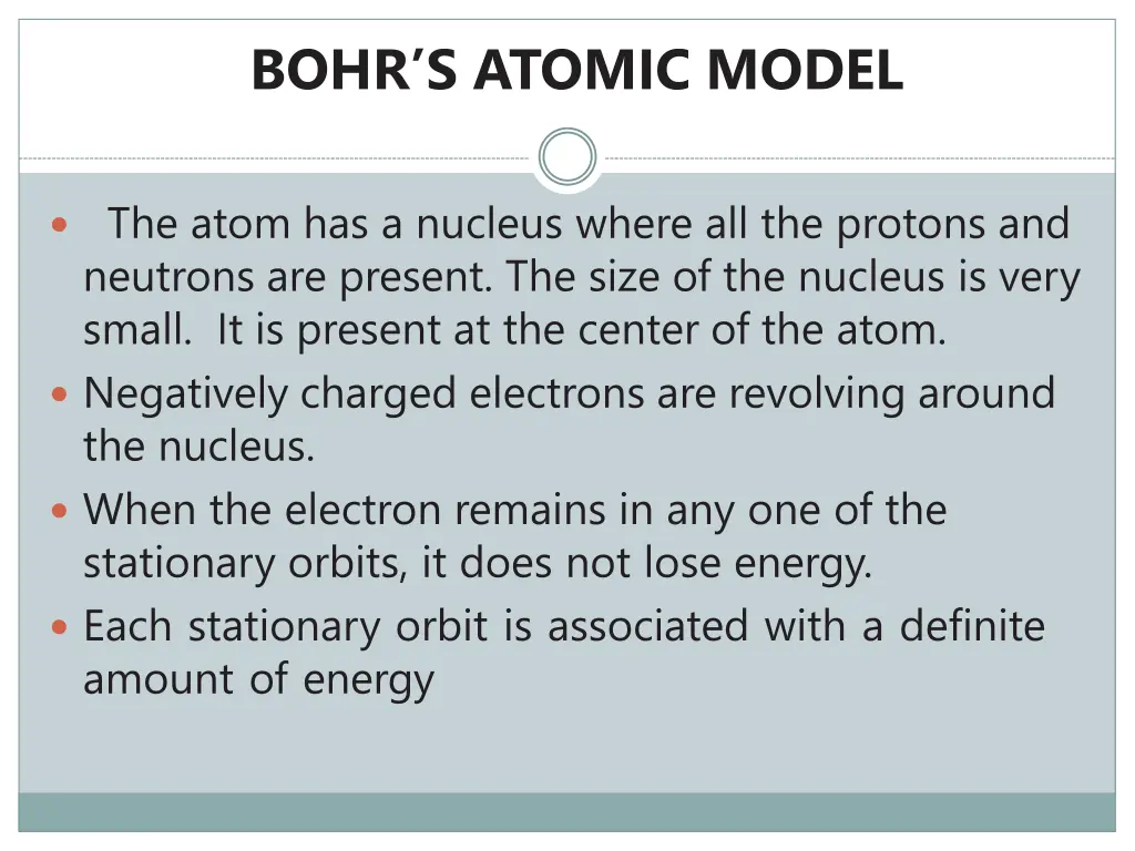 bohr s atomic model