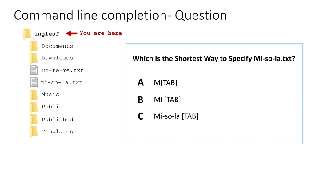 command line completion question