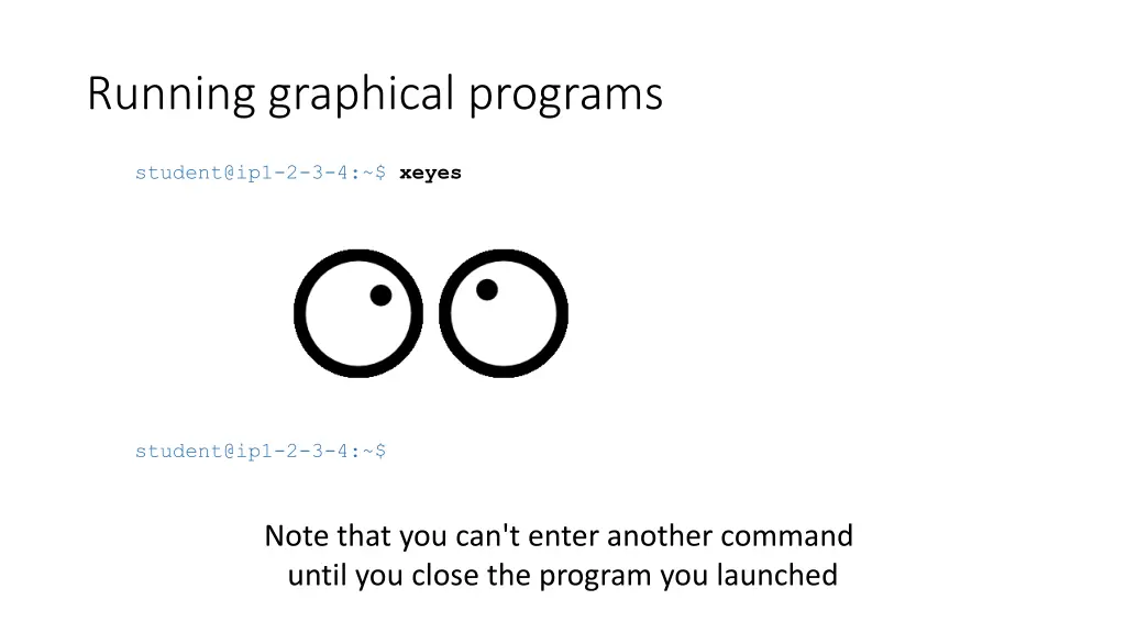 running graphical programs