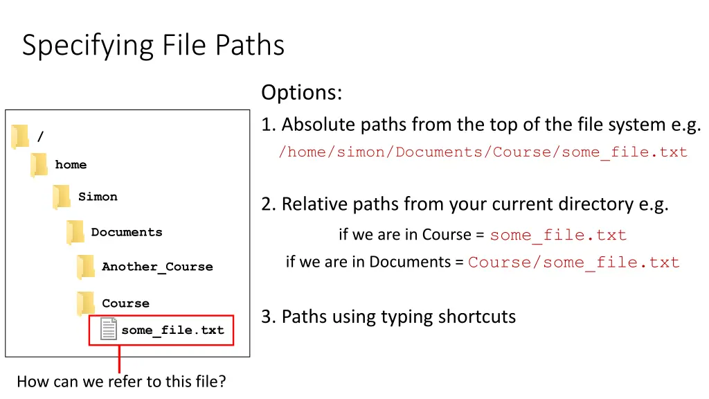 specifying file paths