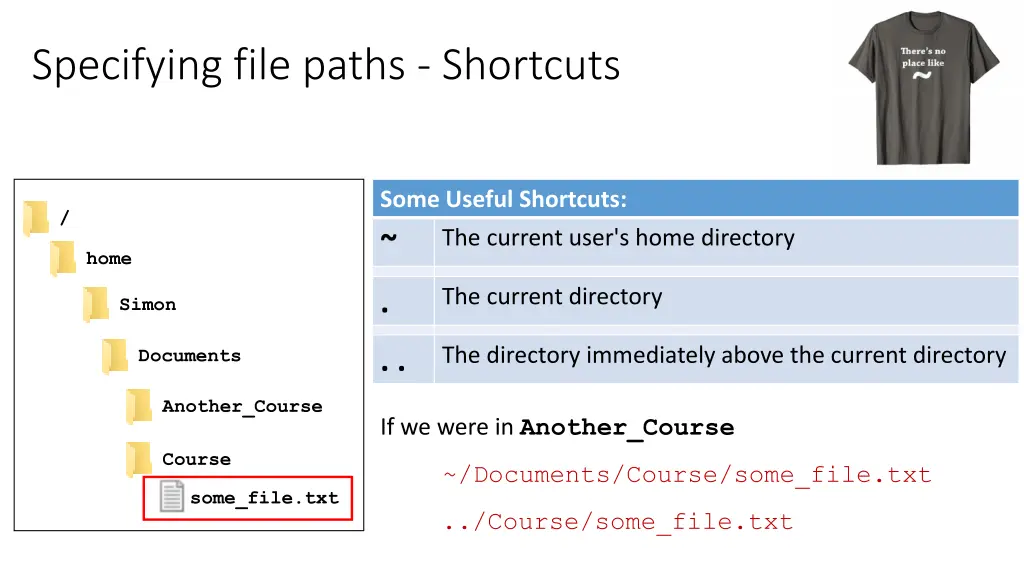 specifying file paths shortcuts