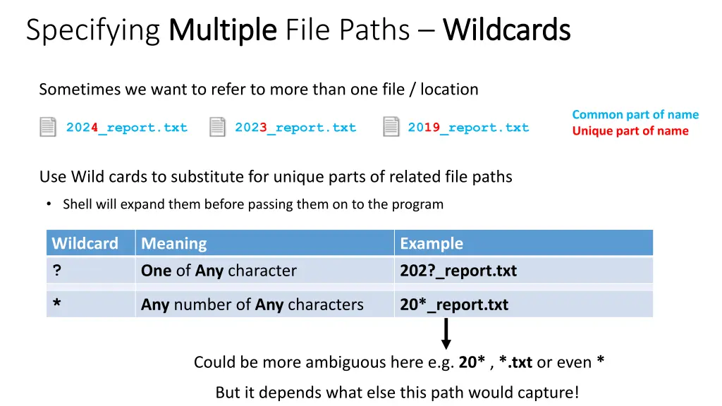 specifying multiple