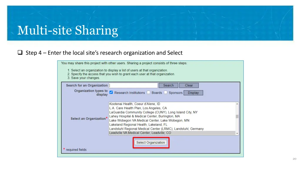 multi site sharing 1