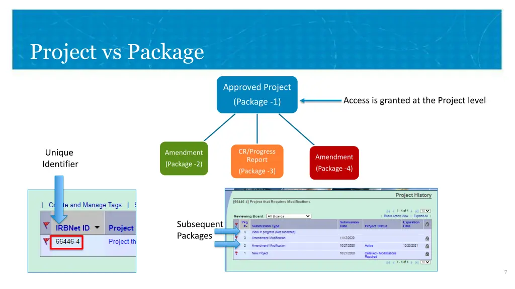 project vs package