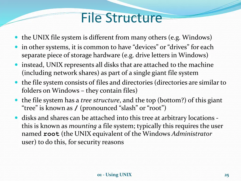 file structure