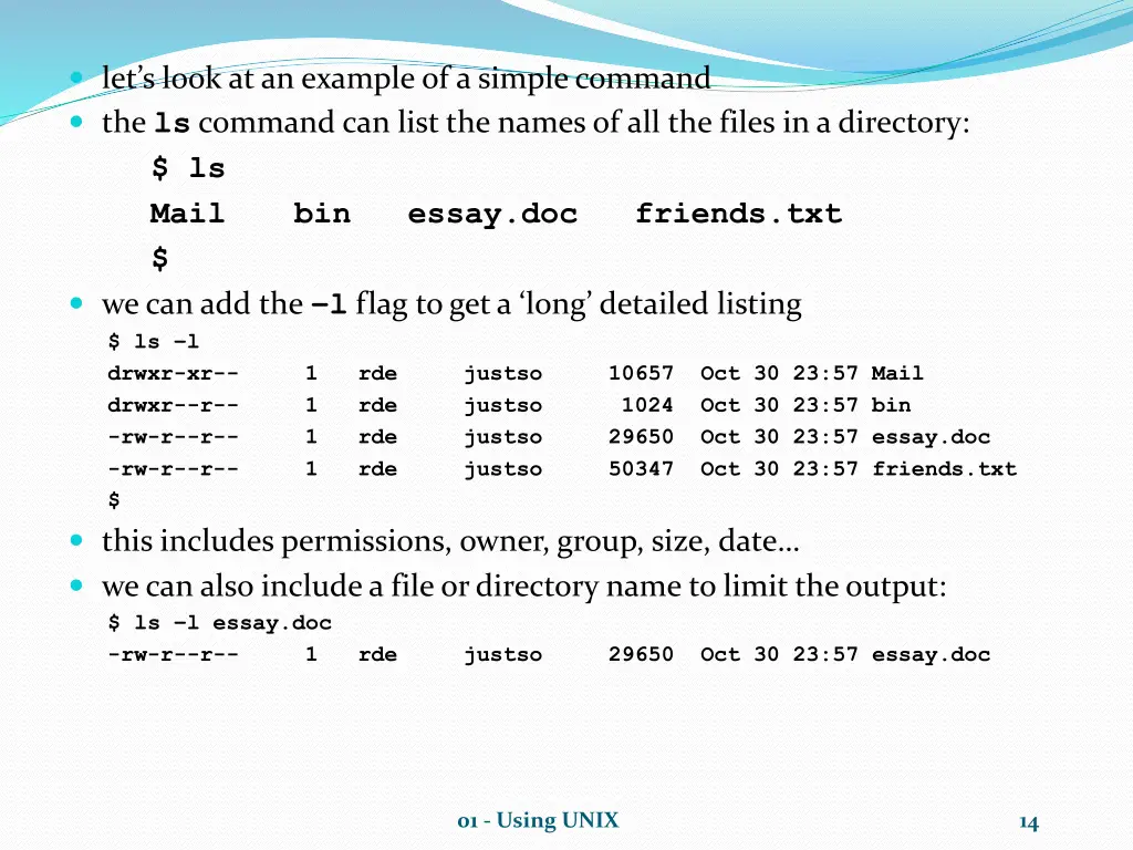 let s look at an example of a simple command